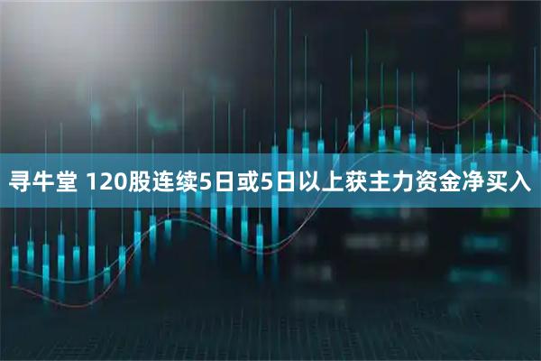 寻牛堂 120股连续5日或5日以上获主力资金净买入